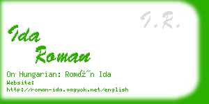 ida roman business card